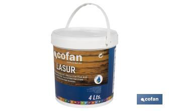 Lasur Protector Aquoso para Madeira | Acabamento Mate | Diferentes Tamanhos e Cores - Cofan