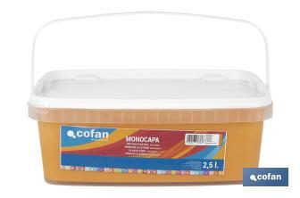 Peinture acrylique monocouche | Plusieurs couleurs | Convient pour utiliser à l'intérieur - Cofan