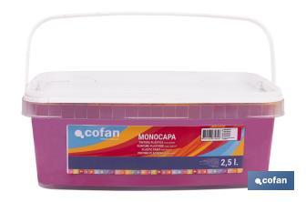 Pintura Plástica Monocapa | Diferentes colores | Apta para usar en interior - Cofan