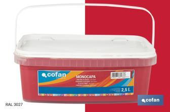 Peinture acrylique monocouche | Plusieurs couleurs | Convient pour utiliser à l'intérieur - Cofan