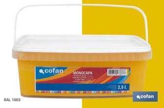 Peinture acrylique monocouche | Plusieurs couleurs | Convient pour utiliser à l'intérieur - Cofan