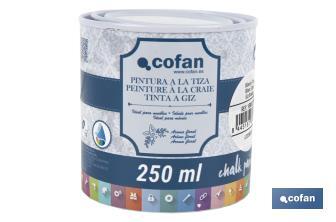 Pintura a la tiza chalk paint | Adecuada para restauración y decoración de muebles | Diferentes capacidades | Varios colores - Cofan