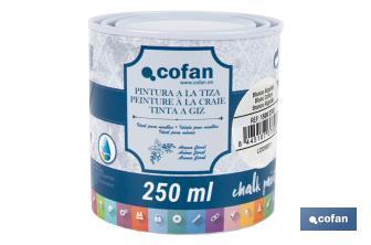 Pintura a la tiza chalk paint | Adecuada para restauración y decoración de muebles | Diferentes capacidades | Varios colores - Cofan