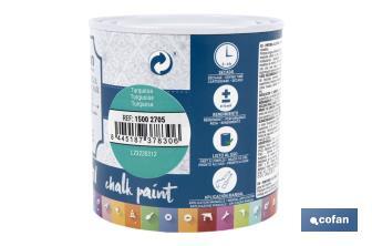 Peinture à la craie chalk paint | Convient pour la restauration et la décoration de meubles | Différentes capacités | Plusieurs couleurs  - Cofan