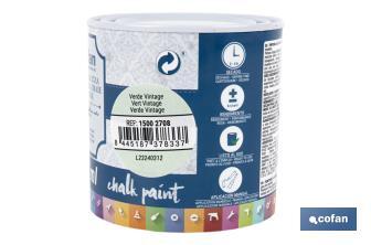 Peinture à la craie chalk paint | Convient pour la restauration et la décoration de meubles | Différentes capacités | Plusieurs couleurs  - Cofan