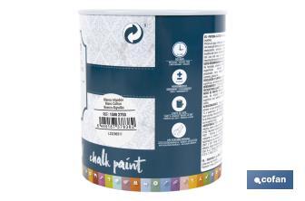 Pintura a la tiza chalk paint | Adecuada para restauración y decoración de muebles | Diferentes capacidades | Varios colores - Cofan
