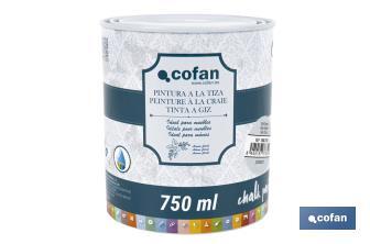 Pintura a la tiza chalk paint | Adecuada para restauración y decoración de muebles | Diferentes capacidades | Varios colores - Cofan