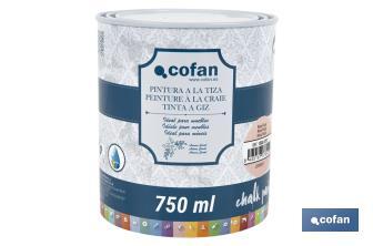 Tinta a giz | Chalk paint | Adequada para restauro e decoração de moveis | Diferentes capacidade | Várias cores  - Cofan