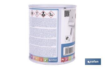 Pintura antihumedad sintética blanca satinada | Protección para paredes y techos | Capacidad: 750 ml y 4 L - Cofan