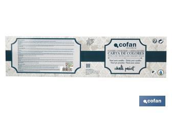 Carta de 10 cores para Tinta a Giz | Mostrador de Chalk Paint - Cofan