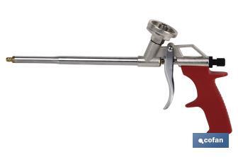 Pistolet pour Mousse de Polyuréthane Ultra | Manche ergonomique | Dimensions : 18 cm x ø2 mm - Cofan