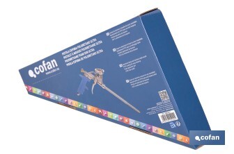 Pistolet pour Mousse de Polyuréthane Ultra | Manche ergonomique | Dimensions : 18 cm x ø2 mm - Cofan