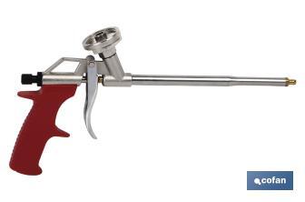 Polyurethane Ultra foam applicator gun, Ergonomic handle, Size: 18cm x  ø2mm, Loyalty card