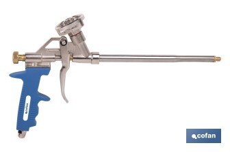 Pistolet pour Mousse de Polyuréthane Ultra | Manche ergonomique | Dimensions : 18 cm x ø2 mm - Cofan