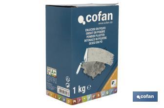 Enlucido en polvo | Uso en interiores | Formato de 1 y 5 kg - Cofan