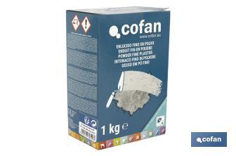 Enduit fin en poudre | Pour une utilisation en extérieur | Format de 1 et 5 kg - Cofan