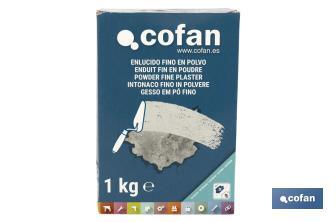 Gesso em Pó Fino | Para Uso em Exterior | Formato de 1 e 5 kg - Cofan