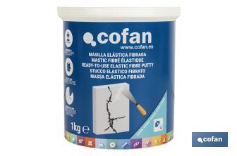 Mastic fibré élastique | Pour une utilisation en extérieur | Format de 1 et 5 kg - Cofan