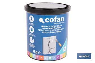 Mastic fibré élastique | Pour une utilisation en extérieur | Format de 1 et 5 kg - Cofan