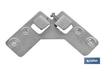 Double Corner Hook Bracket | Zinc-Plated Steel | Size: 59 x 59mm - Cofan