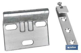  Set of cupboard wall hanger | Zinc-plated finish | Size: 60mm  - Cofan