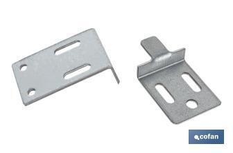 Set of mirror angle bracket | Size: 30mm | Galvanised steel - Cofan