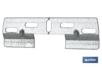 Double Plaque pour Accrocher et Fixer au Mobilier | Dimensions : 130 mm et Espace : 42 mm - Cofan