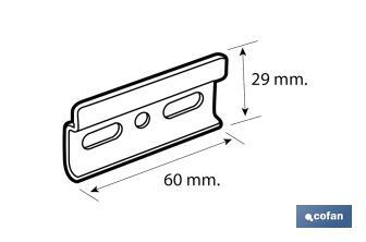 Plaque pour Accrocher et Fixer | Dimension : 60 mm  - Cofan