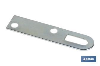 Keyhole hanging plate for fixing | Size: 17 x 70mm | Galvanised steel - Cofan