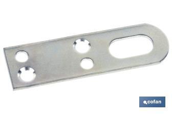 Hanging plate for fixing objects | Size: 15 x 50mm | Galvanised steel - Cofan