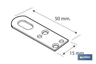 Colgador para Sujetar Objetos | Medidas: 15 x 50 mm | Acero Zincado - Cofan