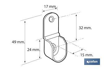 Suporte para Barra Armário | Diferentes Acabamentos - Cofan