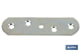 Joining plate bracket for panels | Zinc-plated steel | Fixing accessory - Cofan