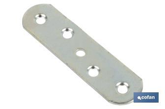 Joining plate bracket for panels | Zinc-plated steel | Fixing accessory - Cofan