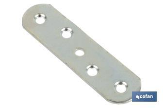 Joining plate bracket for panels | Zinc-plated steel | Fixing accessory - Cofan