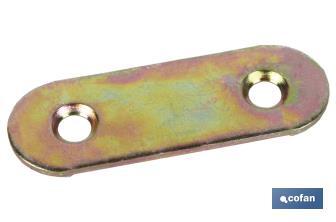 Joining plate bracket for panels | Zinc-plated steel | Fixing accessory - Cofan