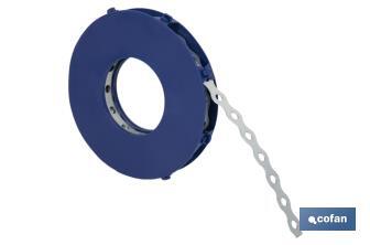 Rouleau de ruban perforé en acier galvanisé | Dimensions : 17 mm x 0,8 mm x 10 m - Cofan