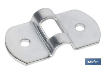 Plaque en acier galvanisé | Dimensions : 25 mm x 6 mm - Cofan
