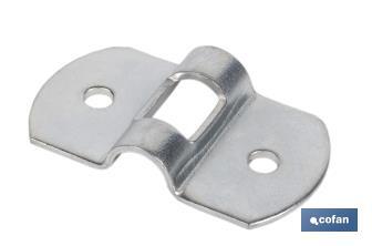 Plaque en acier galvanisé | Dimensions : 25 mm x 6 mm - Cofan