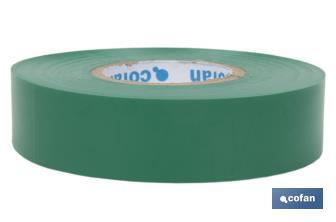 Insulating tape 180 microns | Green | Resistant to voltage, heat and different acids and alkaline materials - Cofan