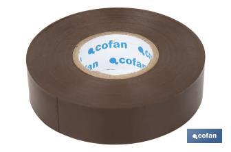 Insulating tape 180 microns | Brown | Resistant to voltage, heat and different acids and alkaline materials - Cofan