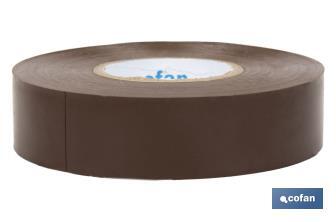 Insulating tape 180 microns | Brown | Resistant to voltage, heat and different acids and alkaline materials - Cofan