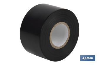 Insulating tape 180 microns | Black | Resistant to voltage, heat and different acids and alkaline materials - Cofan