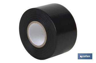 Insulating tape 180 microns | Black | Resistant to voltage, heat and different acids and alkaline materials - Cofan