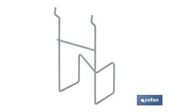 Support pour meuleuses | Conception légère et adaptable | Couleur : gris clair | Approprié pour les présentoirs Cofan | Dimensions : 110 x 80 x 200 mm - Cofan