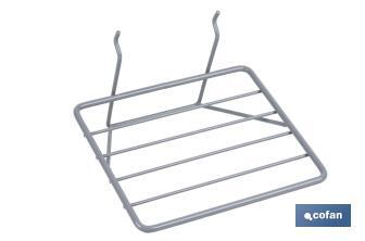 Saw rack | Lightweight and functional design | Ideal for display stands | Light grey | Size: 200 x 180 x 140mm - Cofan