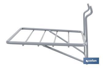 Saw rack | Lightweight and functional design | Ideal for display stands | Light grey | Size: 200 x 180 x 140mm - Cofan