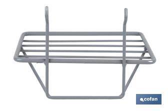 Saw rack | Lightweight and functional design | Ideal for display stands | Light grey | Size: 200 x 180 x 140mm - Cofan