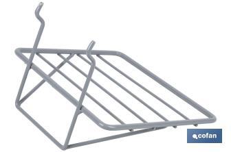 Saw rack | Lightweight and functional design | Ideal for display stands | Light grey | Size: 200 x 180 x 140mm - Cofan