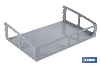 Tray for display stands | Light grey | Ideal for efficient organisation | Size: 300 x 200mm - Cofan